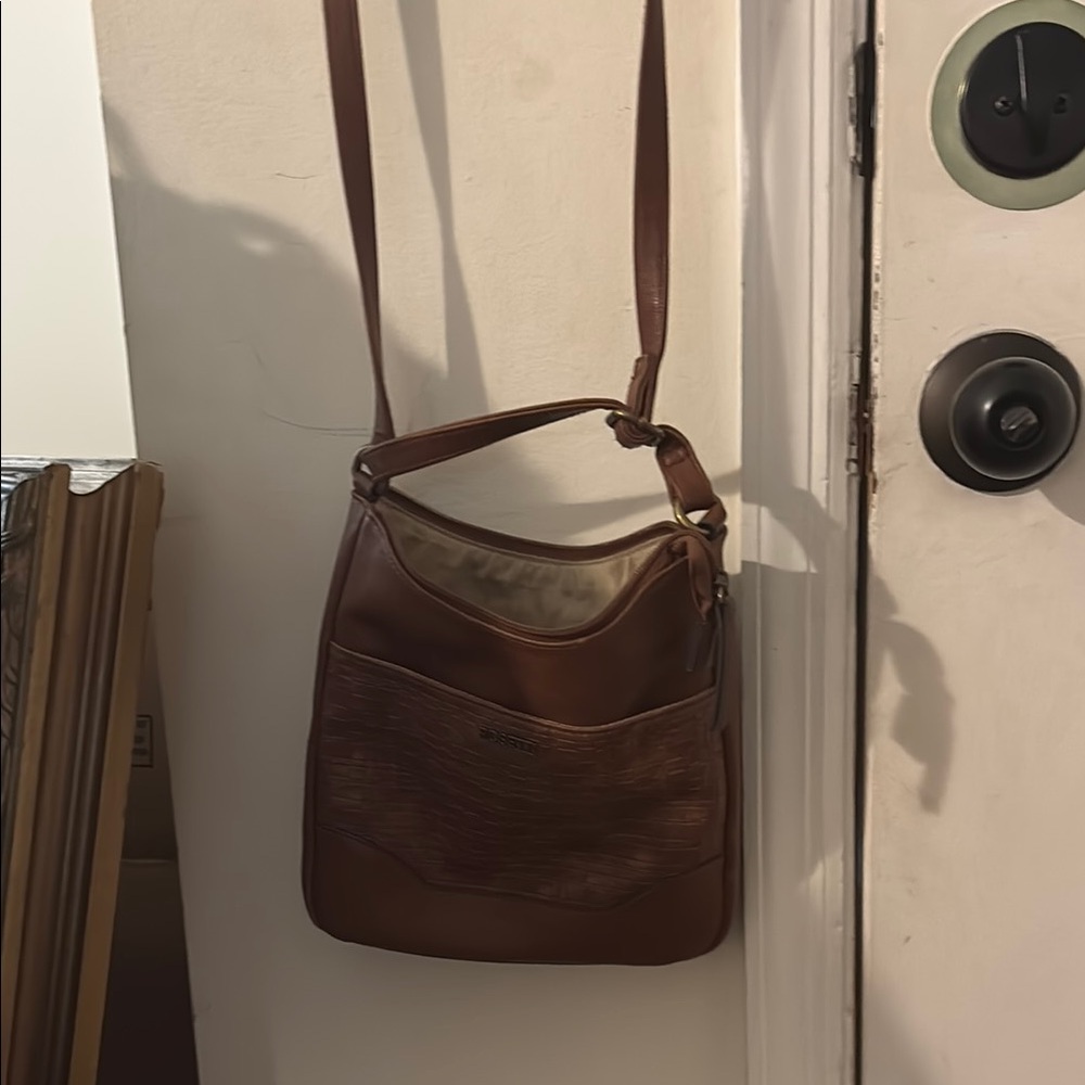 Brown Leather Shoulder Bag